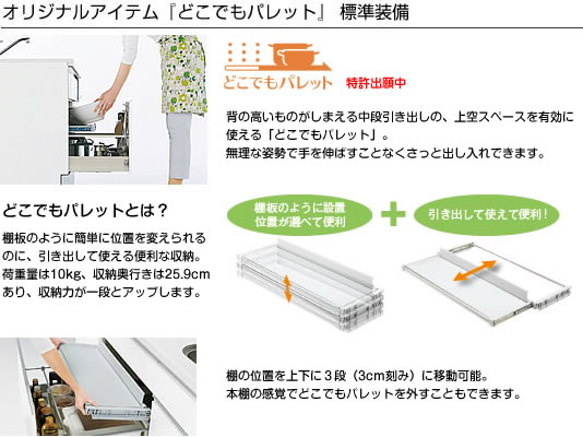 「どこでもパレット」標準装備